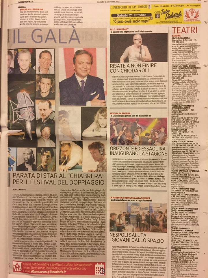 Il Secolo XIX | sabato 21 ottobre 2017