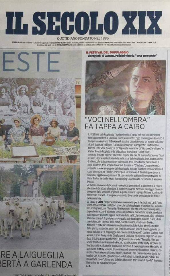 Il Secolo XIX | venerdì 20 ottobre 2017